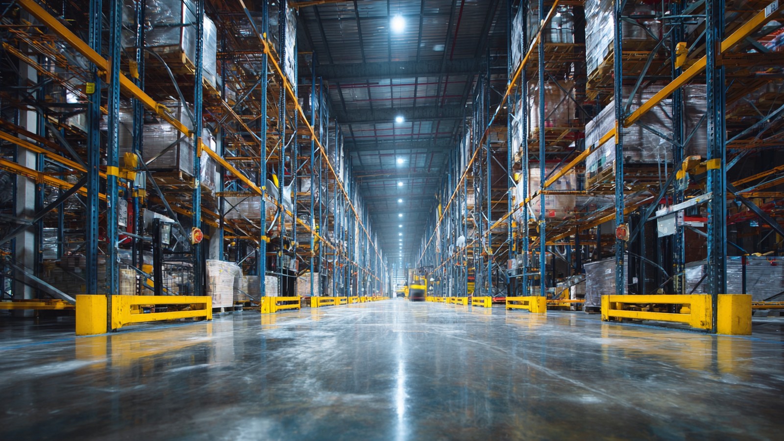 CHS cold chain warehouse interior with forklift in icy mist — Adelaide